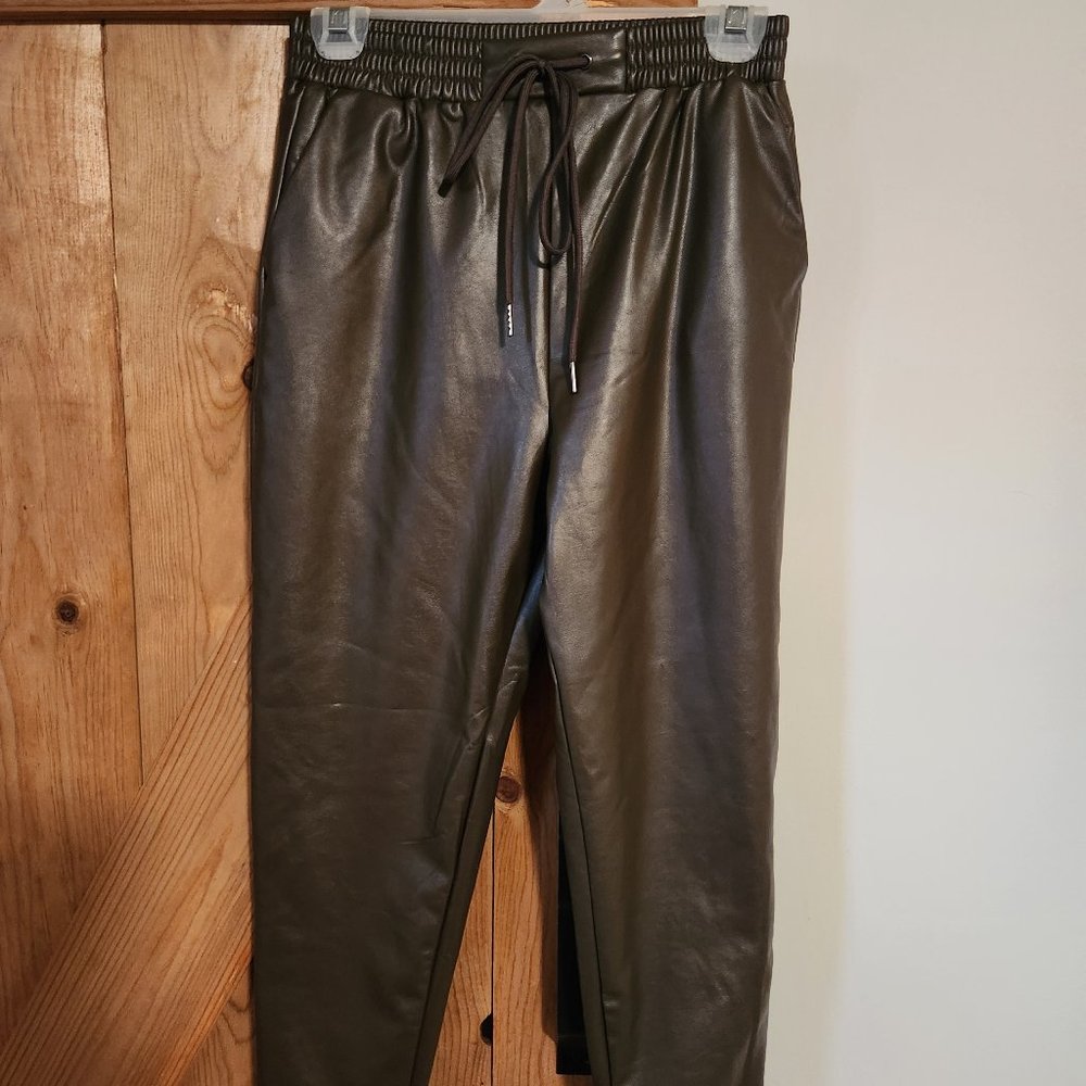 21 Saints faux leather joggers NWT